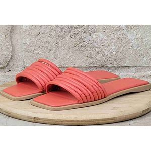 Dolce Vita Clear NYX Open Toe Flat Slide Sandal Size 9